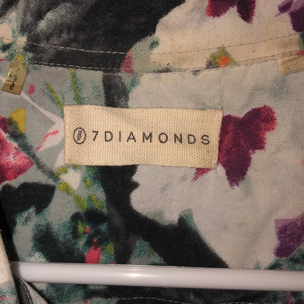 7 DIAMONDS MENS COLLAR TEE BUTTON DOWN SIZE XL - Picture 5 of 7
